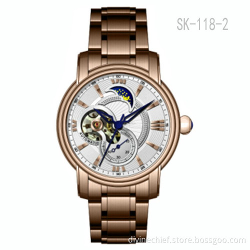 Factory Direct Custom 316 L Stainless Steel Watch Skeleton Automatic Watch